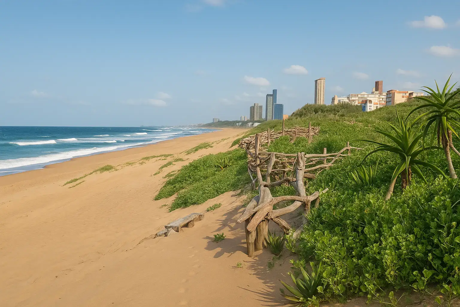 amanzimtoti main beach view